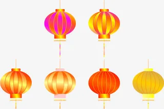 喜庆大红灯笼免抠