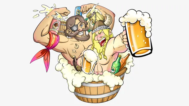 疯狂 啤酒节  欢乐  夏日 海报 广告免抠
