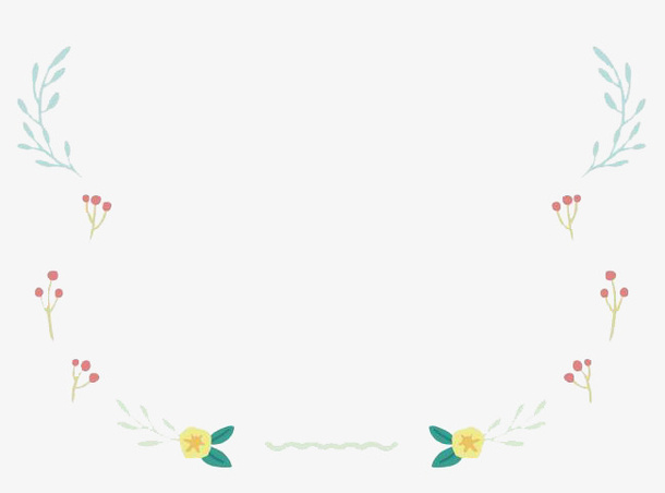 小清新植物装饰元素免抠