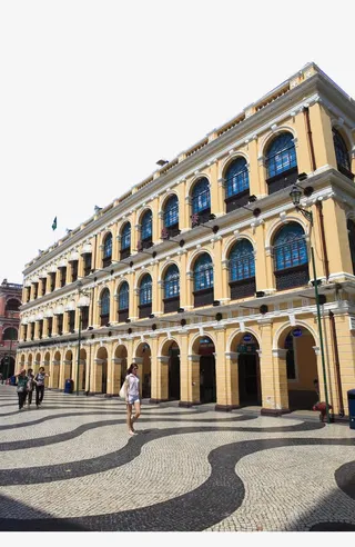 澳门的步行街骑楼免抠