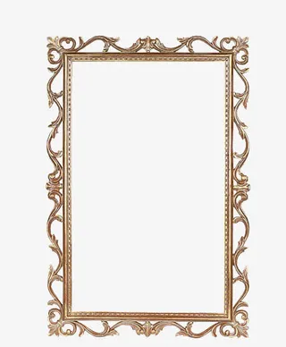 欧式华丽精美花边镜框边框边框免抠