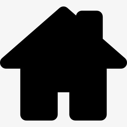 房子黑形状的Home接口符号图标免抠