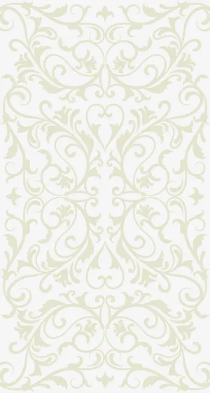 黄绿色简约花纹免抠