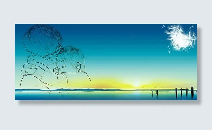 父亲节素材1200X508免抠