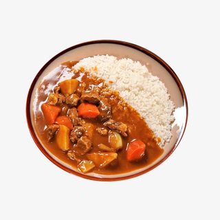 产品实物盖饭咖喱土豆鸡块免抠