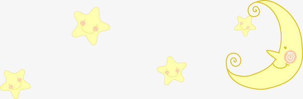 卡通月亮星星免抠
