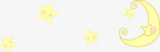 卡通月亮星星免抠