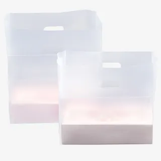 白色磨砂透明塑料外卖打包袋子免抠