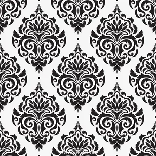 四方连续古典欧式花纹装饰免抠