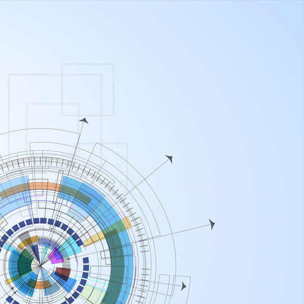 创意几何图纸图案免抠