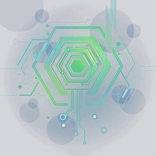 六边形渐变光圈素材免抠