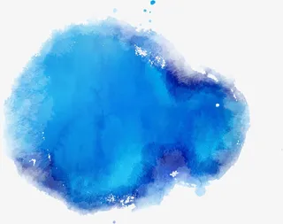 深蓝色水渍免抠