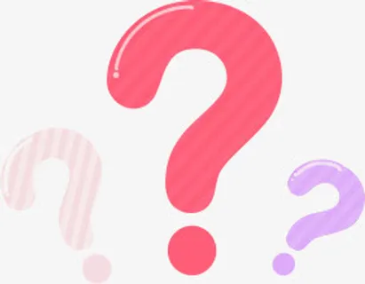 红粉紫问号图片免抠