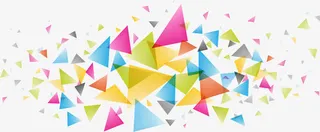 几何三角形印花免抠