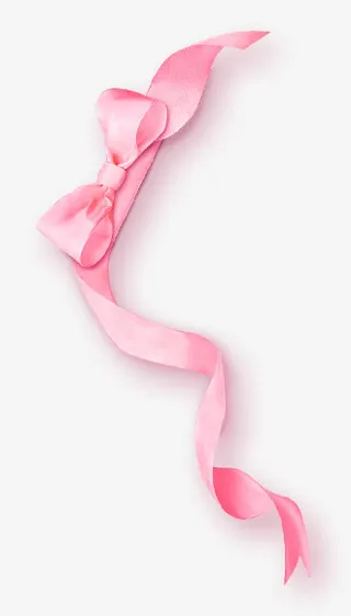 粉色蝴蝶丝带海报免抠