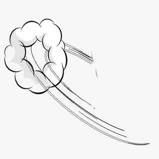 卡通手绘一阵风png免抠