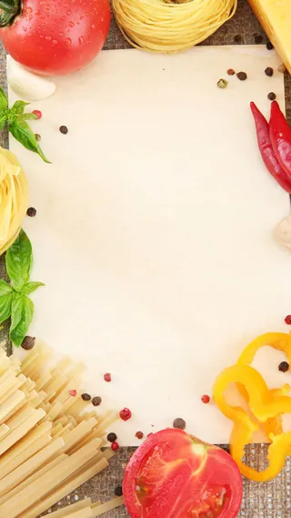 蔬菜青椒意大利面条食物展示H5背景图高清