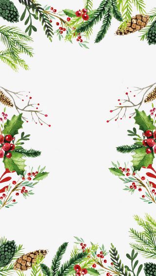 手绘植物背景免抠