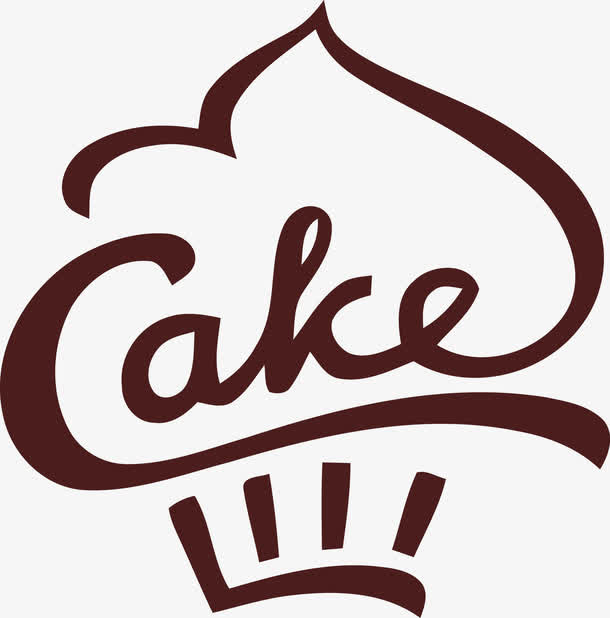 简洁手绘蛋糕LOGO免抠