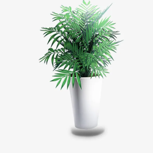 绿色植物盆栽装饰图案免抠