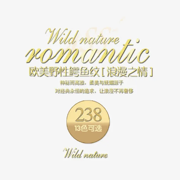 精选箱包奢华艺术字体文字排版免抠