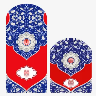 青花瓷花纹红包免抠