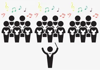 合唱团和指挥免抠