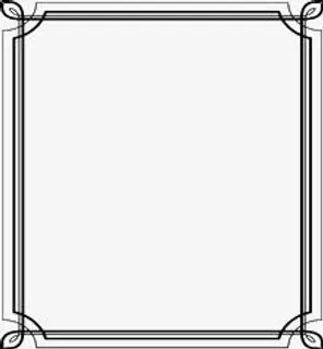 黑白直线边框免抠