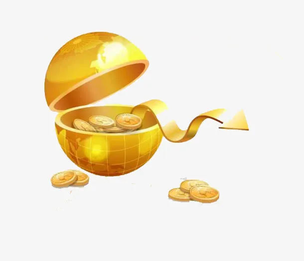 金色质感3D经济元素免抠