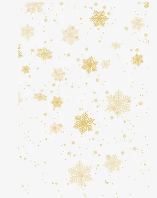 金色圣诞雪花装饰矢量底纹免抠