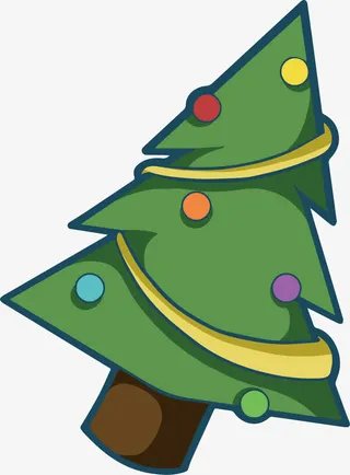 绿色圣诞树免抠