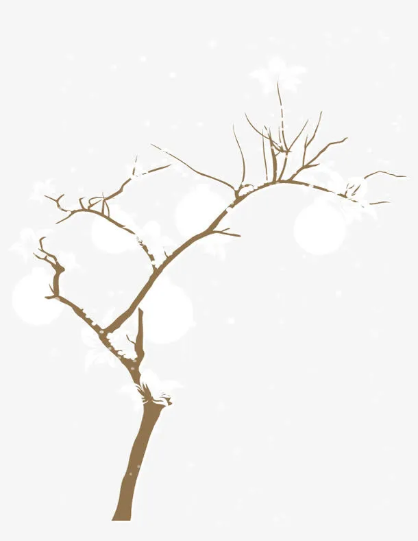 矢量元素冬季树木素材免抠