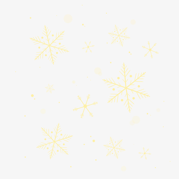 立冬冬至寒冷金色雪花免抠