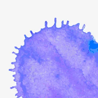 蓝色水彩不规则图案免抠