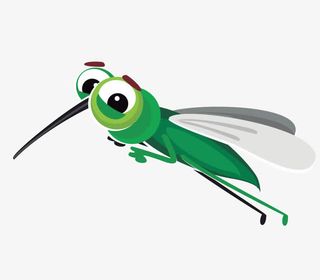 手绘卡通蚊子免抠