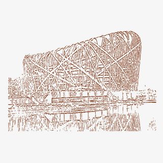 北京鸟巢建筑免抠