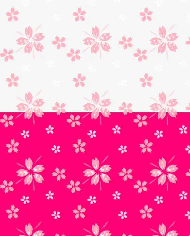 粉色花朵花纹底纹免抠