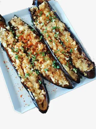 蒜香烤茄子免抠