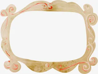 金色复古边框免抠