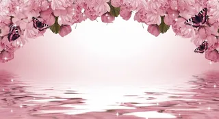 欧式情人节粉色浪漫贺卡背景素材高清