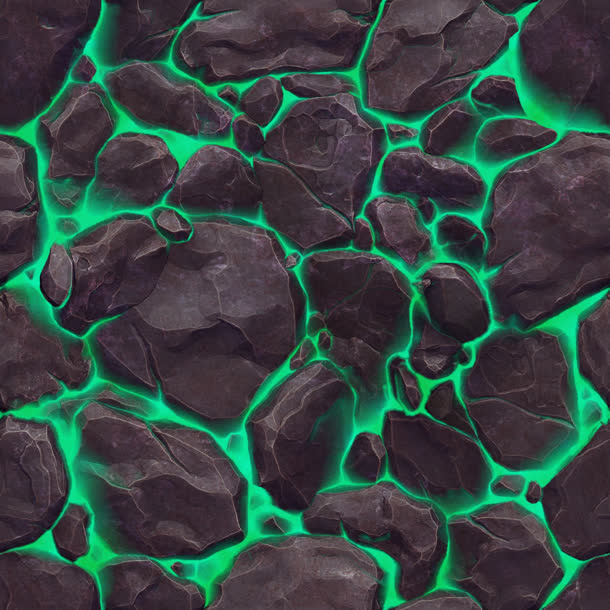 抽象不规则黑色石头免抠