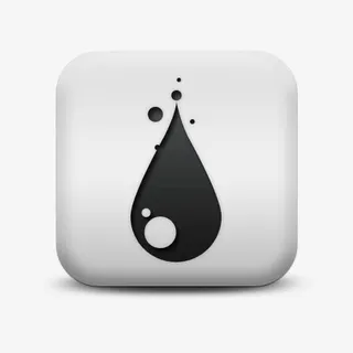 磨砂白广场图标自然奇迹雨滴自然免抠