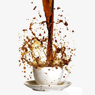 流动的咖啡免抠