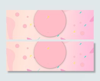 粉色少女唯美甜蜜banner背景图高清