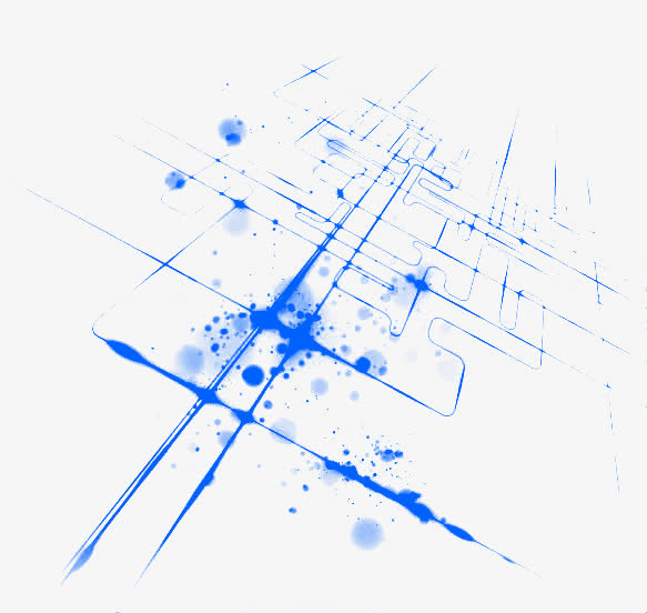 蓝色科技感线条免抠图片免抠