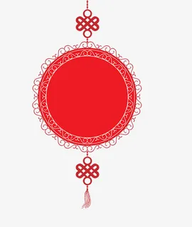免抠红色中国结装饰免抠