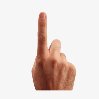 灰色创意手指元素免抠