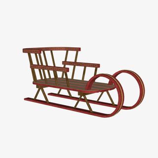 圣诞老人雪橇车免抠