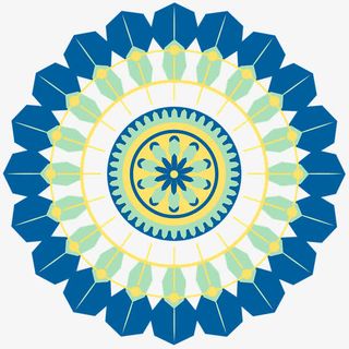 蓝绿色形状免抠