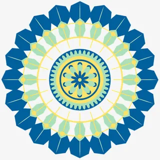 蓝绿色形状免抠